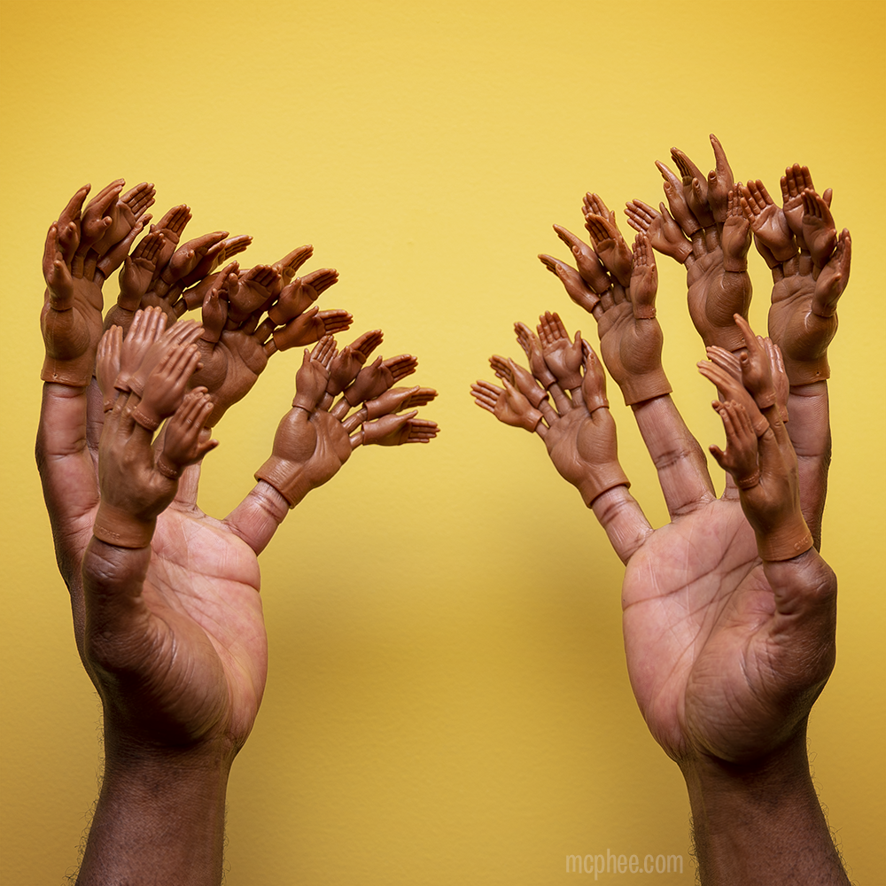 Finger Hands For Finger Hands - Dark Skin Tone - Set of 10