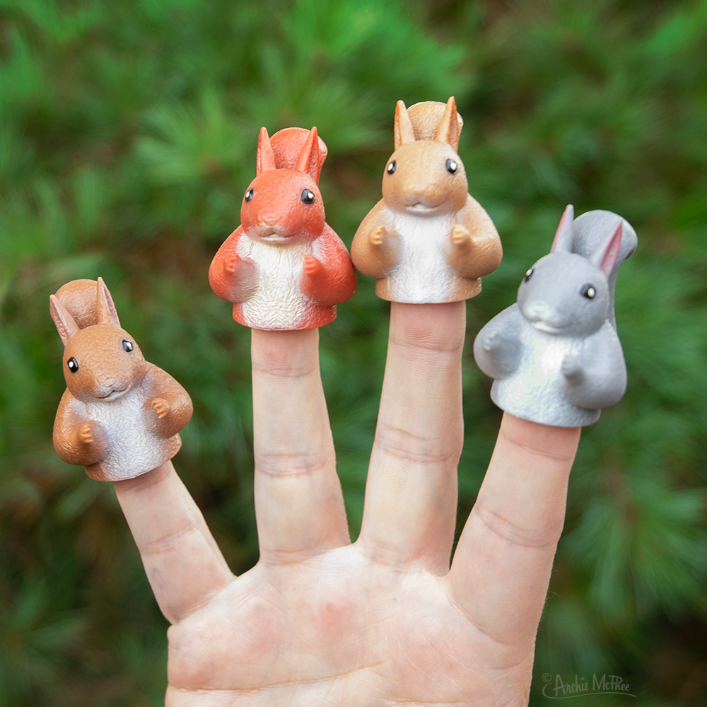 Finger Squirrels - Finger Puppets