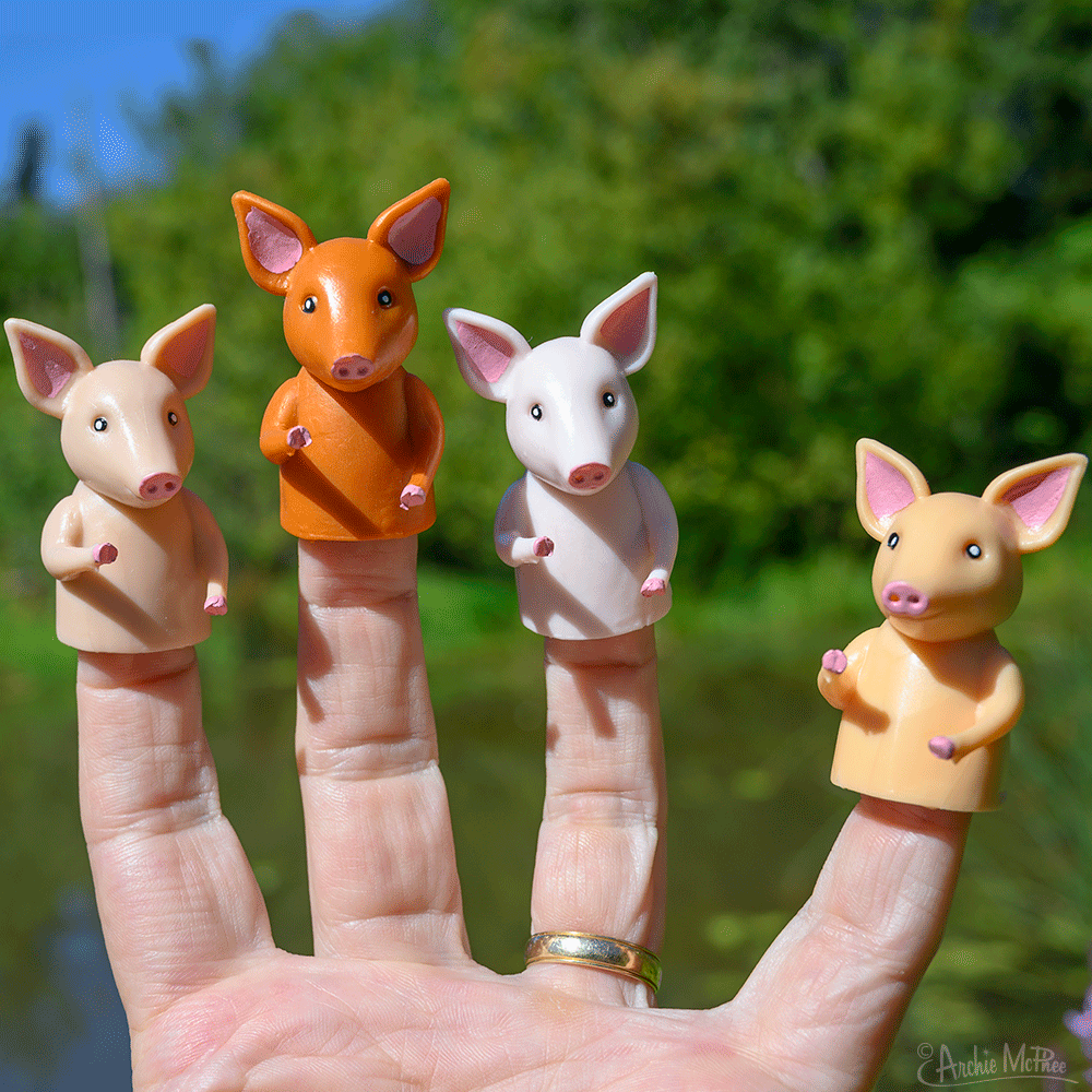 Finger Pigs - Set of 4