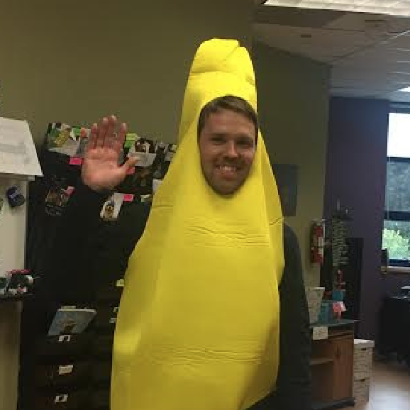 Man in a banana outfit