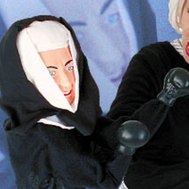 nun punching puppet
