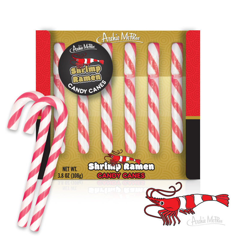 Shrimp Ramen Candy Canes