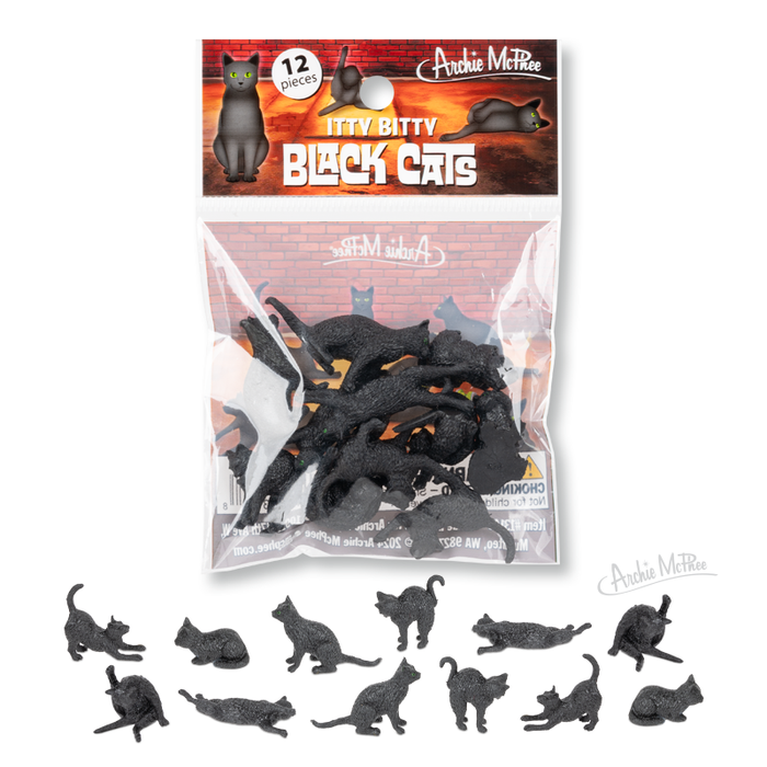 Itty Bitty Black Cats - Bag of 12