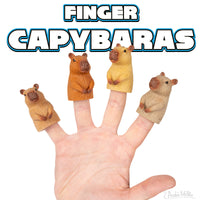 Finger Capybaras - Set of 4 Capybara Finger Puppets