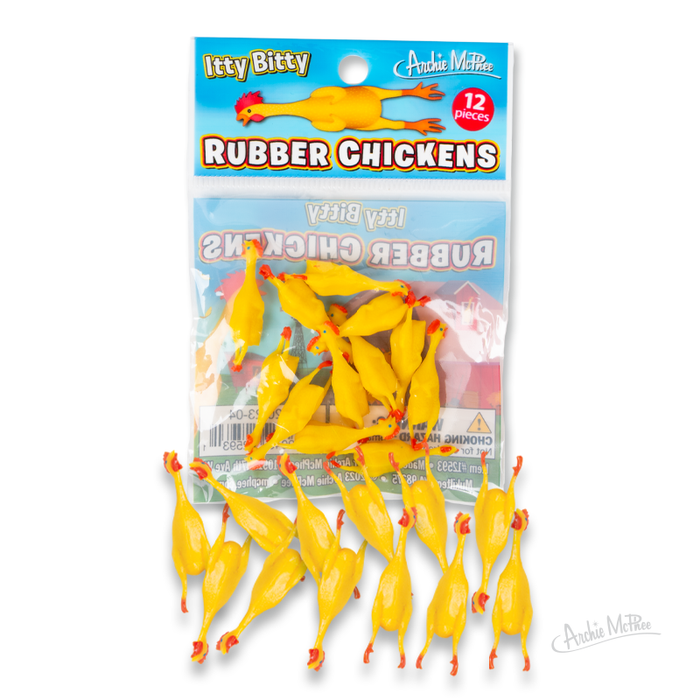 Itty Bitty Rubber Chickens