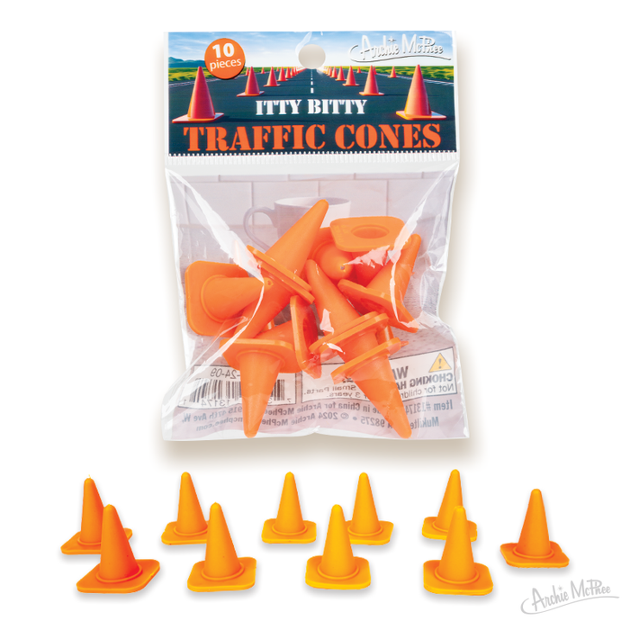Itty Bitty Traffic Cones - Bag of 10