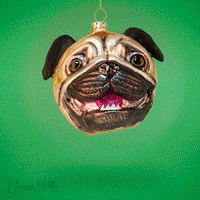 Pug Head Ornament