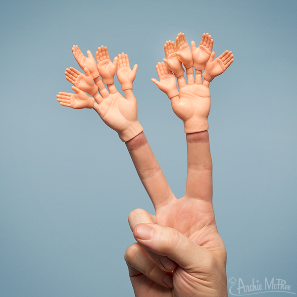 Set of Rubber Finger Hands for Finger Hands Mini Puppets Small Hand Model  Toys