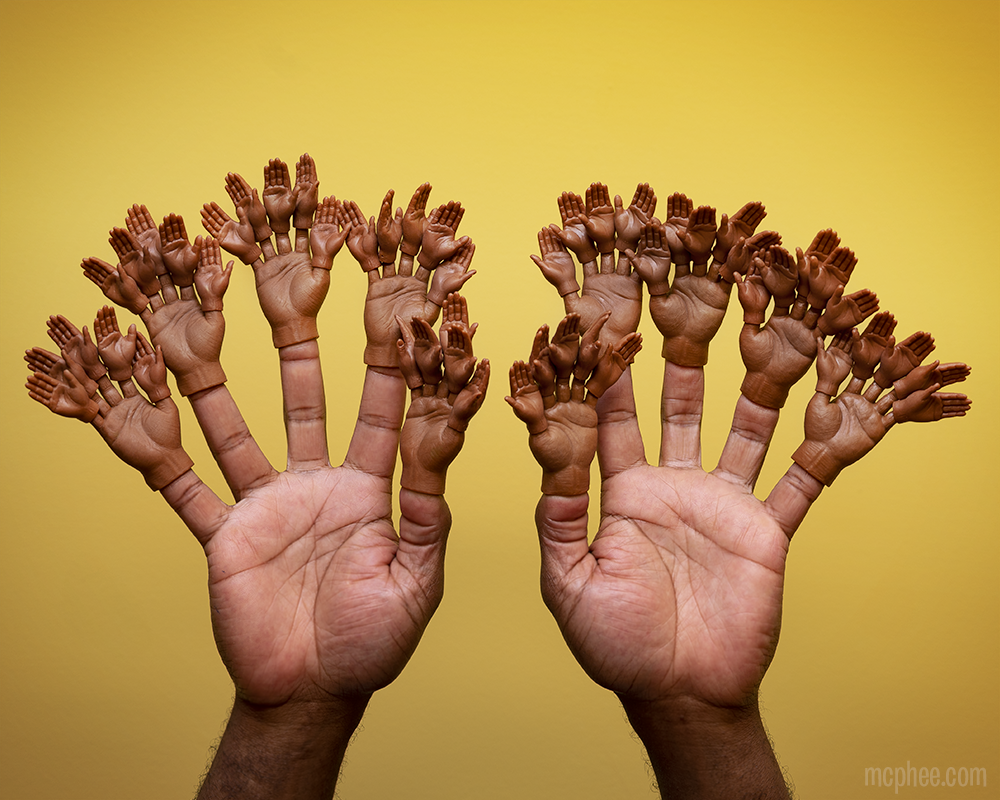 Finger Hands For Finger Hands - Dark Skin Tone - Set of 10