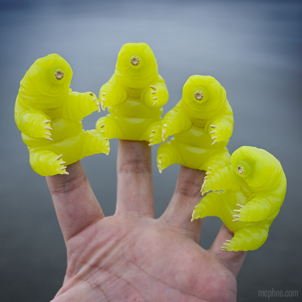 Glow-in-the-Dark Finger Tardigrades