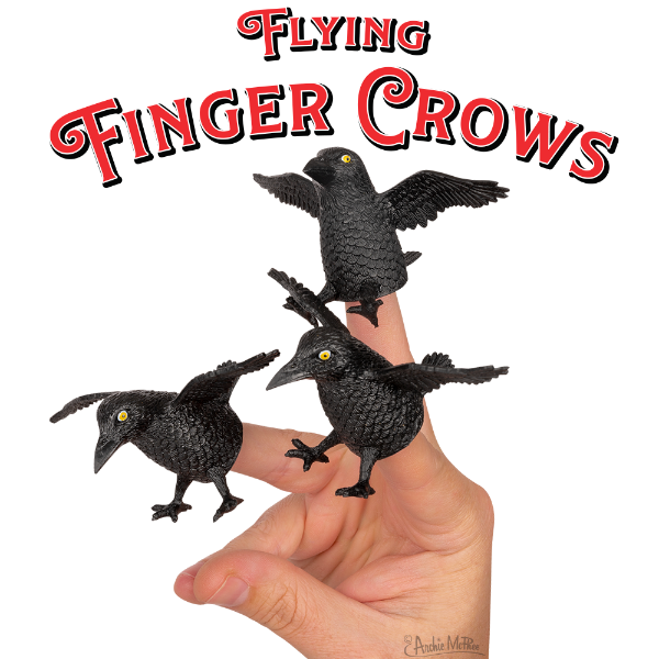 Finger Crows - Set of 3 Crow Finger Puppets