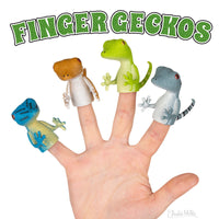 Finger Geckos - Set of 4 Gecko Finger Puppets