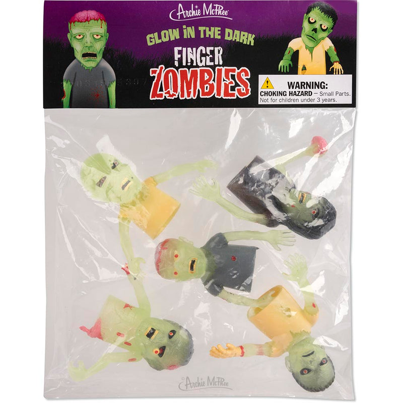 Glow Zombie Finger Puppets Archie McPhee