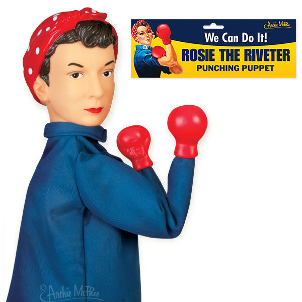 Rosie the Riveter Punching Puppet