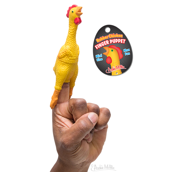 Rubber Chicken Finger Puppet