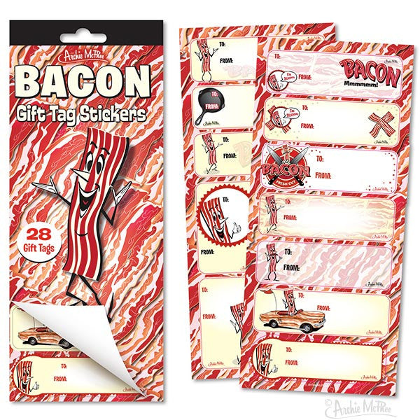 Bacon Gift Tag Stickers