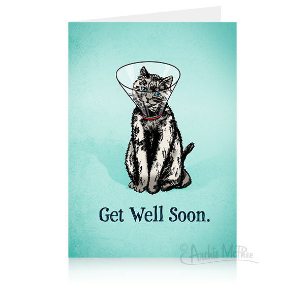 Cone Kitty Get Well Card