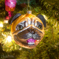 Pug Head Ornament