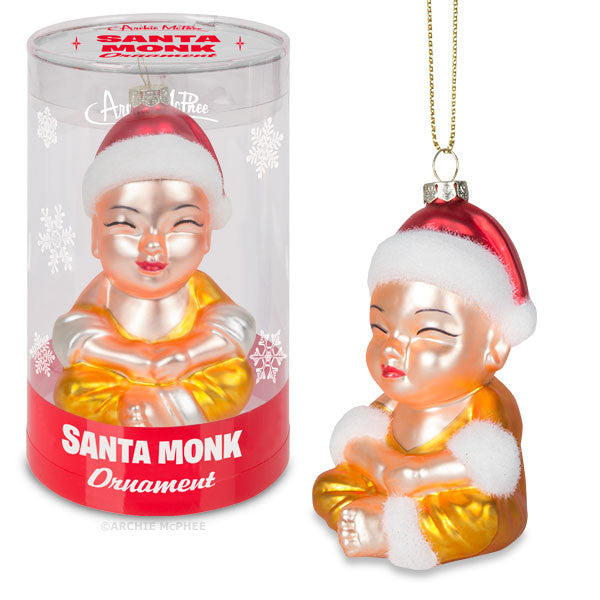 Santa Monk Ornament