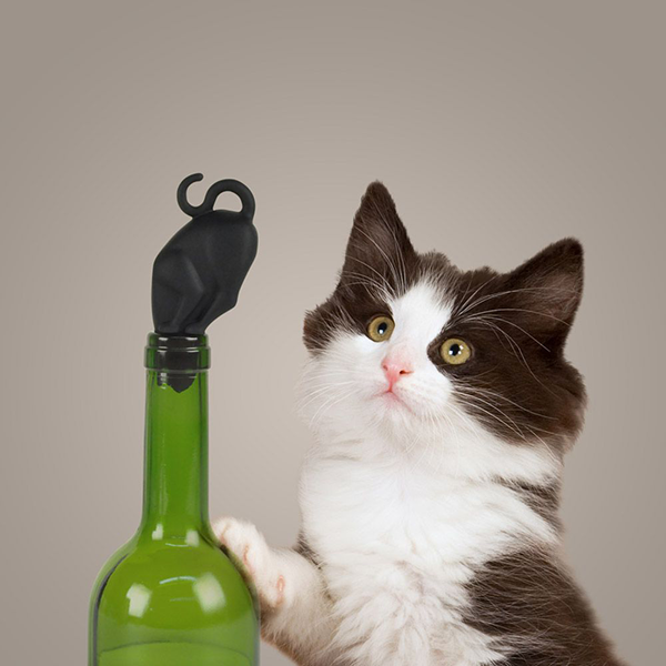 Archie McPhee Cat Wine Stopper